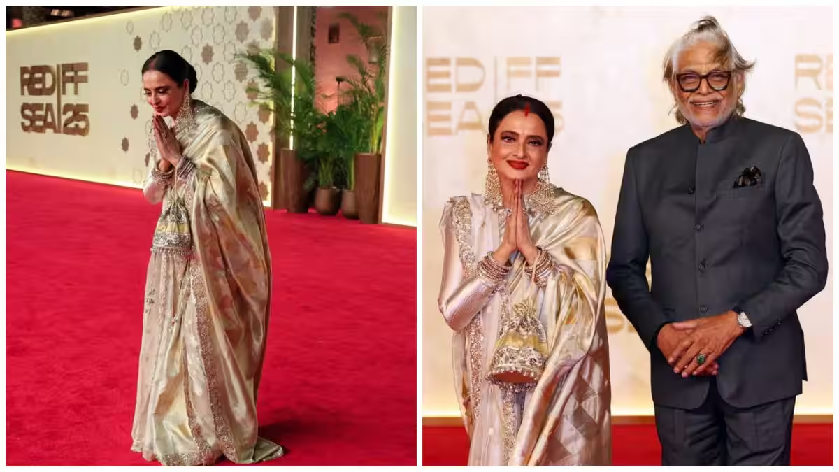 You are currently viewing Rekha Shines At Red Sea Fest, Says Films Keep Her Alive.