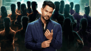 Kunal Kemmu as host of Alliance India surrounded by silhouetted contestants - Prime Video reality show 2026