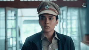 Dushara Vijayan as undercover officer Jhansi in Exam Tamil web series on Prime Video 2026