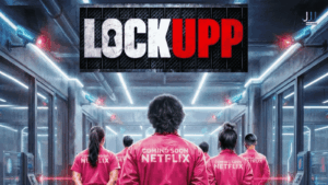 Lock Upp 2 Netflix poster featuring contestants in pink prison jumpsuits with "Coming Soon" branding