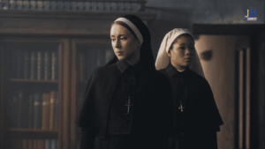 Taissa Farmiga as Sister Irene in The Nun 2 now streaming on Netflix