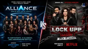 Alliance is beating Lock Upp Season 2 comparison poster Prime Video Netflix 2026