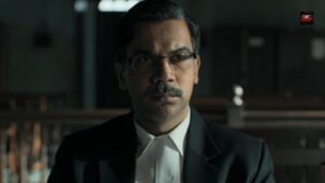 Prahaar Trailer poster showing Rajkummar Rao as public prosecutor