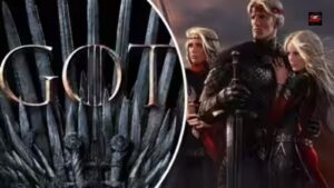 Game of Thrones Aegon's Conquest movie announcement graphic showing the Iron Throne