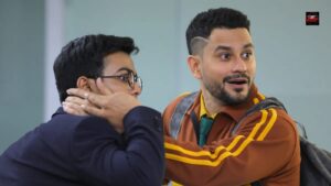 Kunal Kemmu and Sparsh Shrivastava in Vibe movie action comedy scene