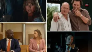 Collage of four new shows arriving in November 2026 on Prime Video and Netflix