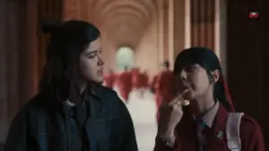 Shanaya Kapoor double role as Aayesha Malik and her twin Aditi, lead of the Student of the Year After Dark cast