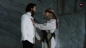 Chris Evans and Anya Taylor-Joy in Sacrifice